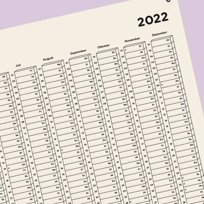 sous-bois - calendario de pared A3 - 2022