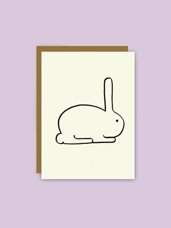 sous-bois - Carte de voeux - lapin