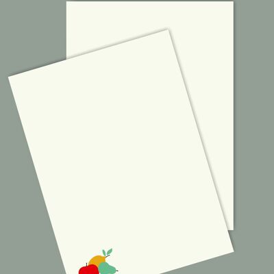 sous-bois - Papier à lettre - Fruits