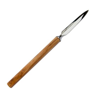 Letter opener with olive wood handle