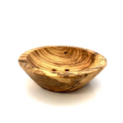 Soap dish round Ø 8 cm made of olive wood