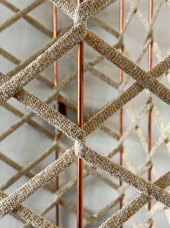 Rectangle pendant lamp // Golden brown lace - RESILLE Collection 2