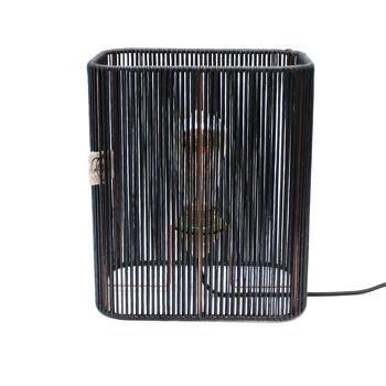 Rectangle wall lamp or lamp // Black lace - STRAIGHT Collection 4