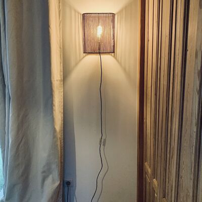 Rectangle wall lamp or lamp // Linen lace - STRAIGHT Collection