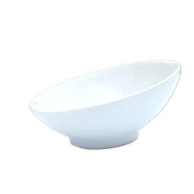 Shaving pot porcelain bowl white / angled / ø 10 cm