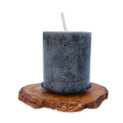 RUSTICO candle holder made of olive wood
