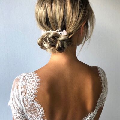 Peineta Gaia Accesorio para el cabello plateado Novia