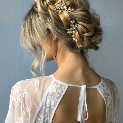 Esther Hairpins Gold Hair Accessory Bride