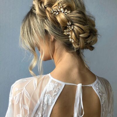 Esther Hairpins Gold Hair Accessory Bride