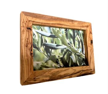 Cadre photo en bois d'olivier pour photos de 10 x 15 cm 2