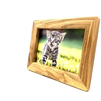 Picture frame made of olive wood for pictures measuring 10 x 15 cm