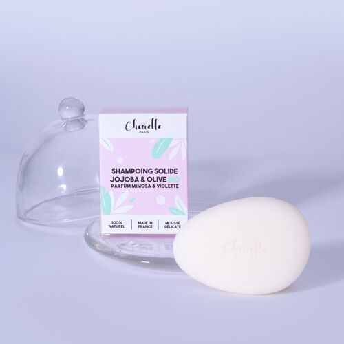 Shampoing Solide Bio - 100% naturel - Une formule moussante anti-gaspi , au Jojoba et Huile Olive Bio .