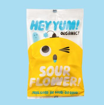 HÉ MIAM ! Sour Flower - Gummies aux fruits aigres biologiques, 100 g 1