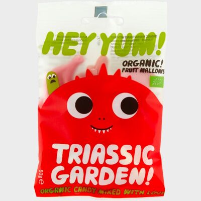EHI YUM! Triassic Garden - Marshmallow alla frutta biologico, 50 g