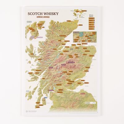 Impresión de destilerías de whisky de Escocia Scratch Off