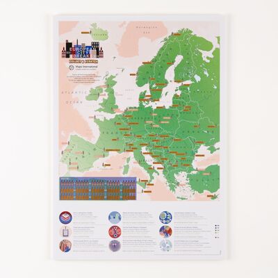 Raspe la impresión de las roturas urbanas europeas