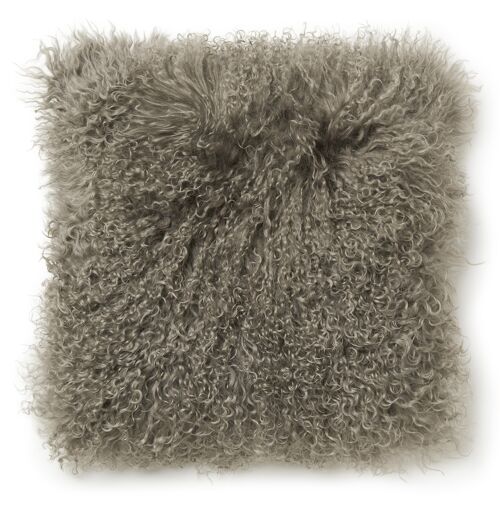 Shansi cushion cover sheepskin - Dark Taupe