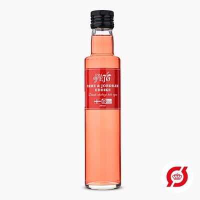 Organic strawberry and pear  vinegar of danish fruits