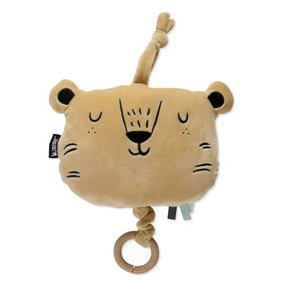 Musical cushion - ocher tiger