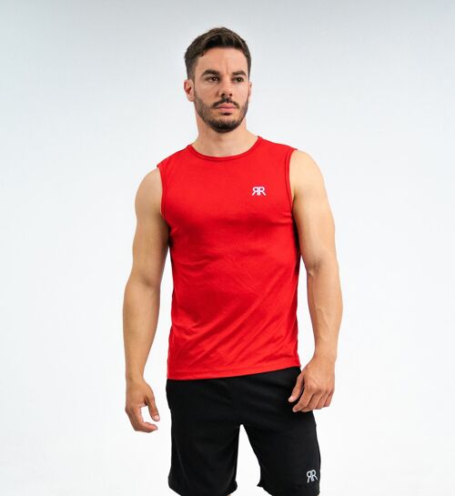 Primal sleeveless t-shirt performance - red