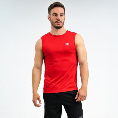Primal sleeveless t-shirt performance - red
