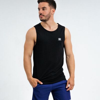 Essential sleeveless t-shirt relaxed - black