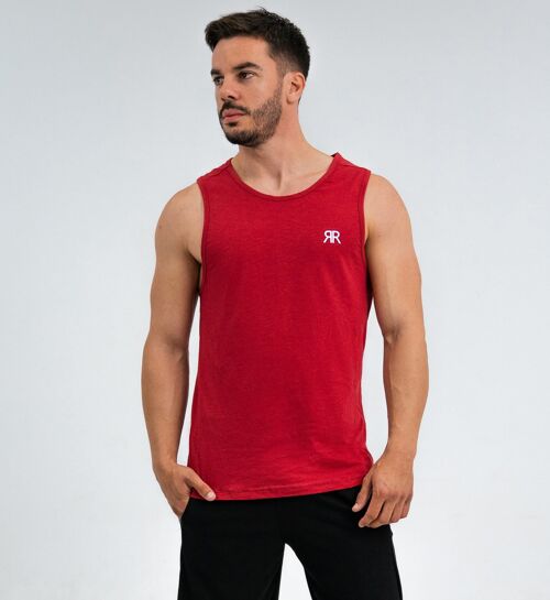 Essential sleeveless t-shirt relaxed - red