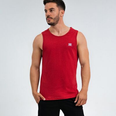 Essential sleeveless t-shirt relaxed - red
