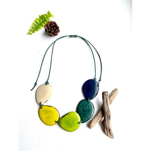 Greens No.1 Tagua Bead Necklace