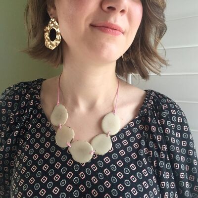 Natural Tagua Bead Necklace