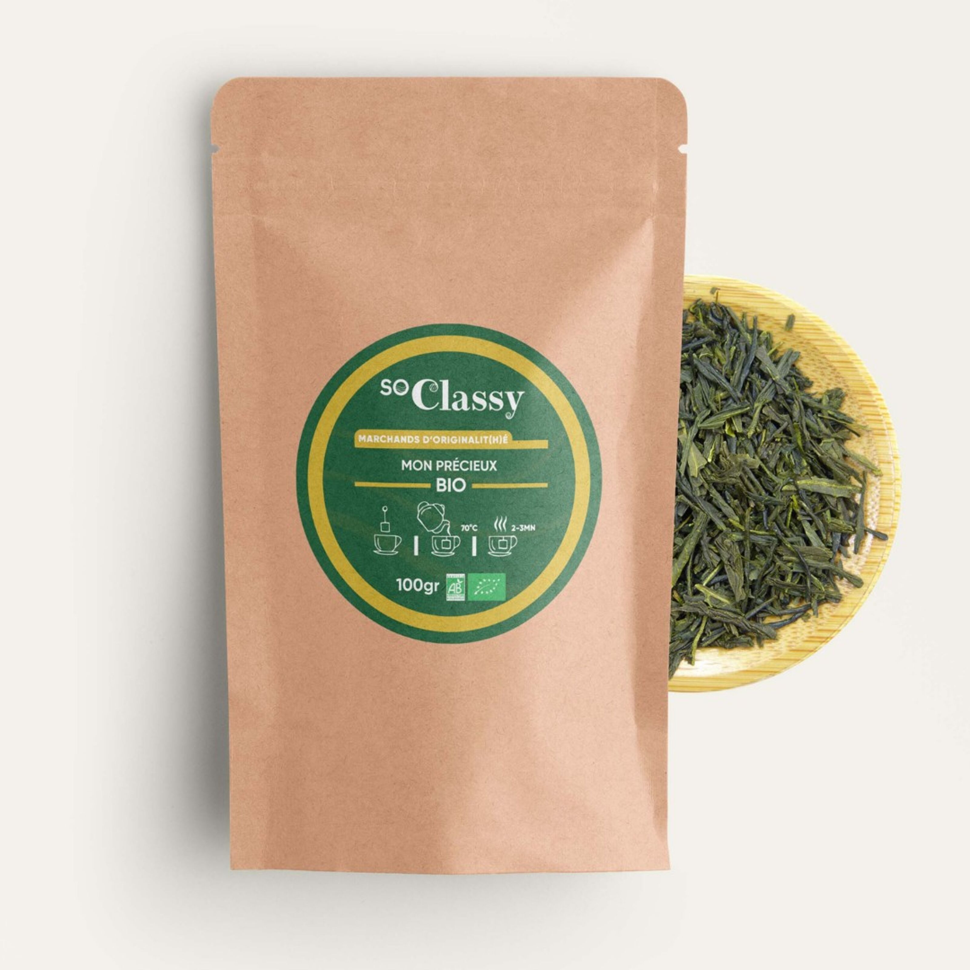 Thé vert sencha de Chine - Boîte vrac 100g