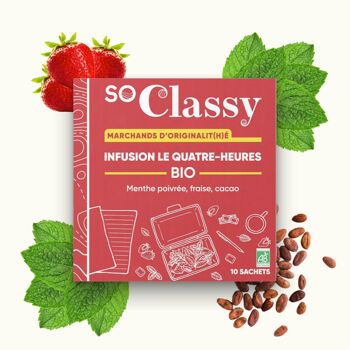 Infusion menthe poivrée fraise cacao bio le quatre-heures 2