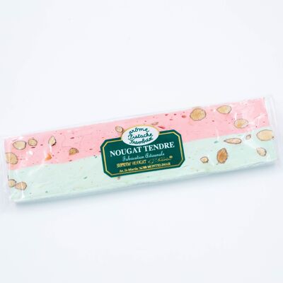 Nougat bar - raspberry pistachio flavor - 100g