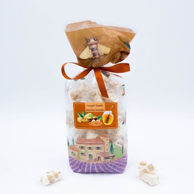 Bag of soft nougat with almonds and hazelnuts - 200g