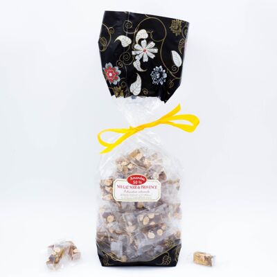 Bag of black nougat from Provence - 200g