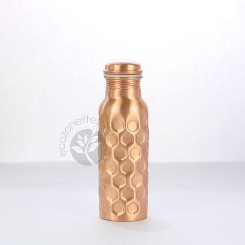 Diamond Hammered Copper Bottle - 700 ML