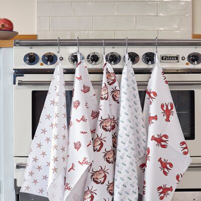 Marine Tea Towels - Set of 5