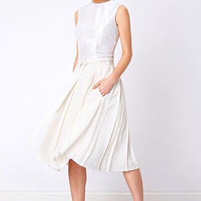 Gabriella Box Pleat Skirt