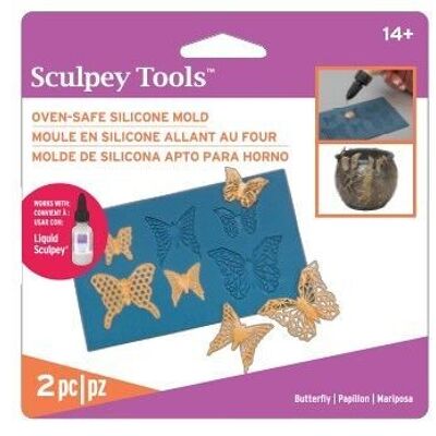 Sculpey Silicone Oven Safe Mold -- Geo Butterfly