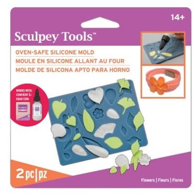 Sculpey Silicone Oven Safe Mold -- Flowers