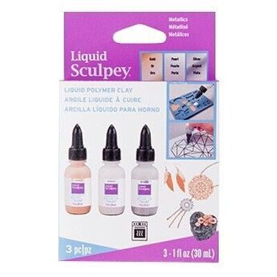 Liquid Sculpey Multipack -- Metallics, 3 x  (29 ml)