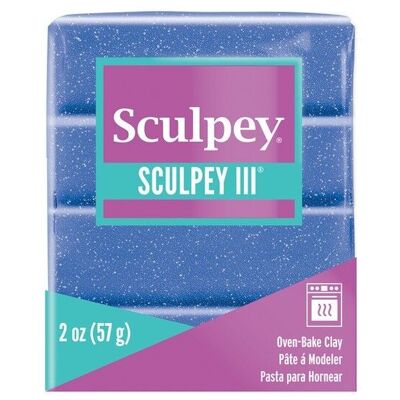 Sculpey III -- Blue Glitter