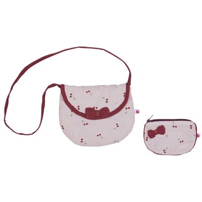 'Shoulder bag + coin purse - imp. cherry / terracotta