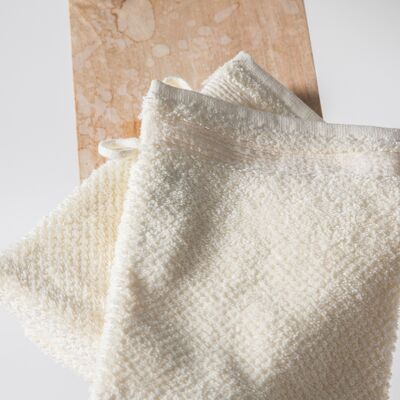 Lovely soft – Bath Deco & Organic Washcloth (Cream White)