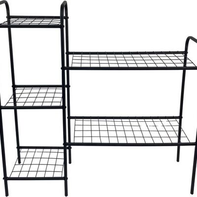 Metal plant rack 5 layers from Naturn Living | Garden Etagere | Metal Outdoor Storage Rack | Plant rack metal 5 Layers | Flower rack | Plant stand | Etagere Plants | Plant rack outside | Plant Staircase | Matt black