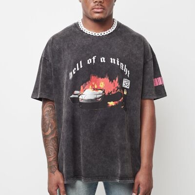 Hell Of A Night Washed Heavy Cotton Tee