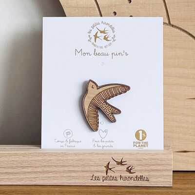 Wooden pin - Swallow