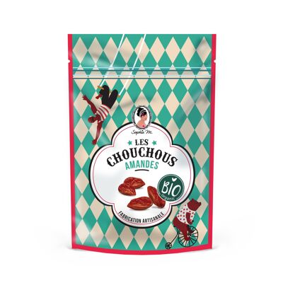 ALMOND AND ORGANIC CANE SUGAR CHOUCHOUS 80g