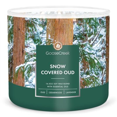 Bougie parfumée Jarre à 3 mèches Snow covered Oud / Balade dans les bois enneigés Goose Creek