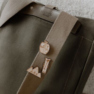 Pin's en bois - Skis